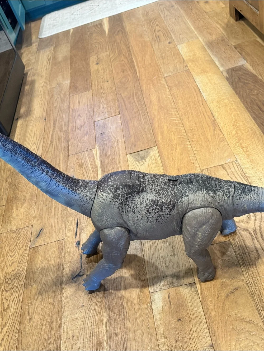 Mattel Gray & Black Long-Neck Dinosaur Figure